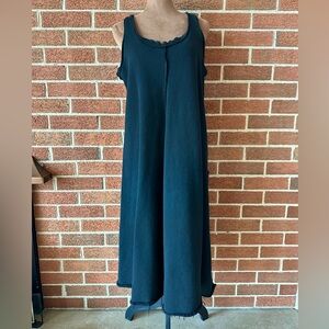 Rundholz DIP Black Asymmetric Tank Dress, Sleeveless Scoop Neck, Size S